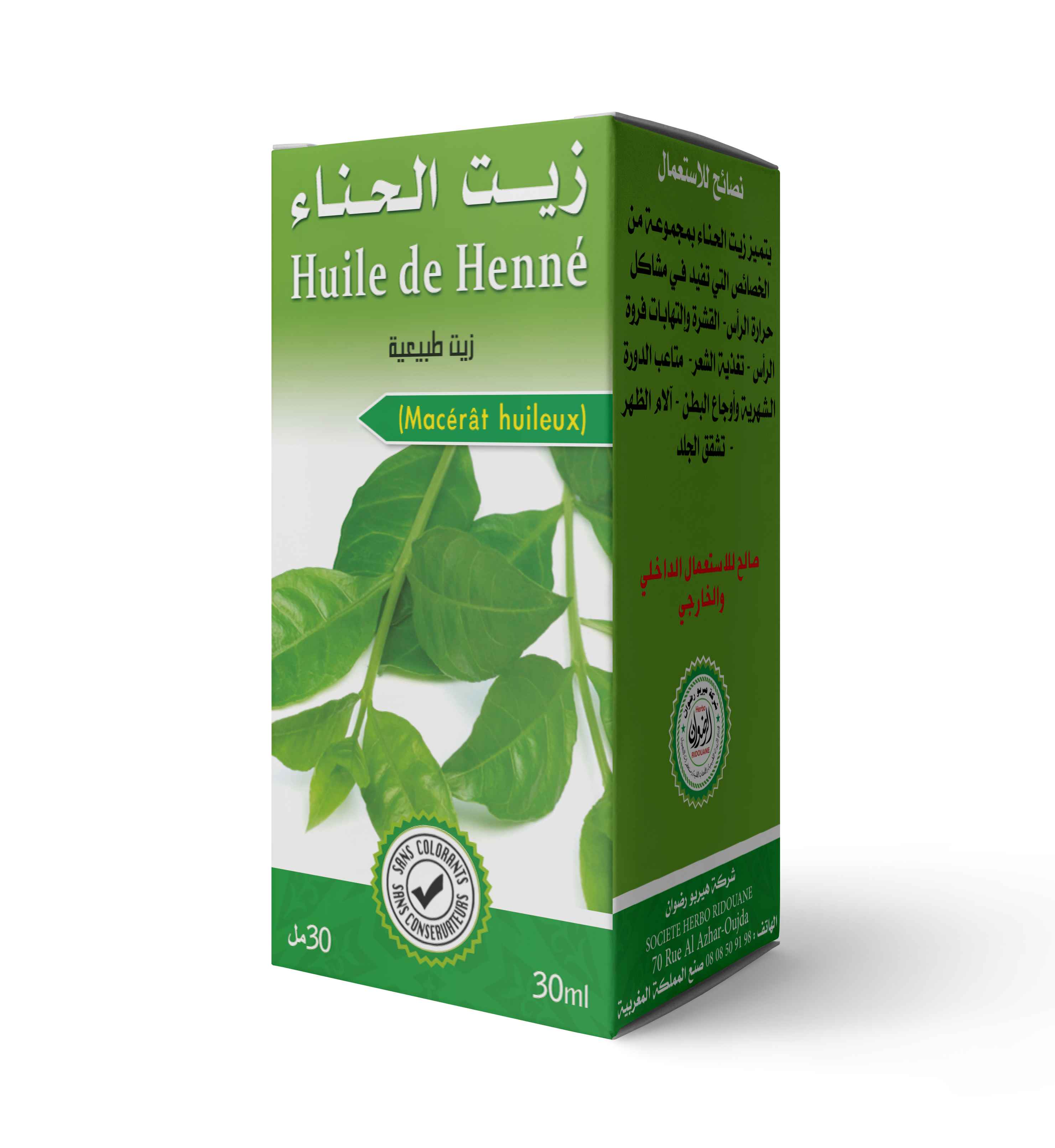 Huile de hénné